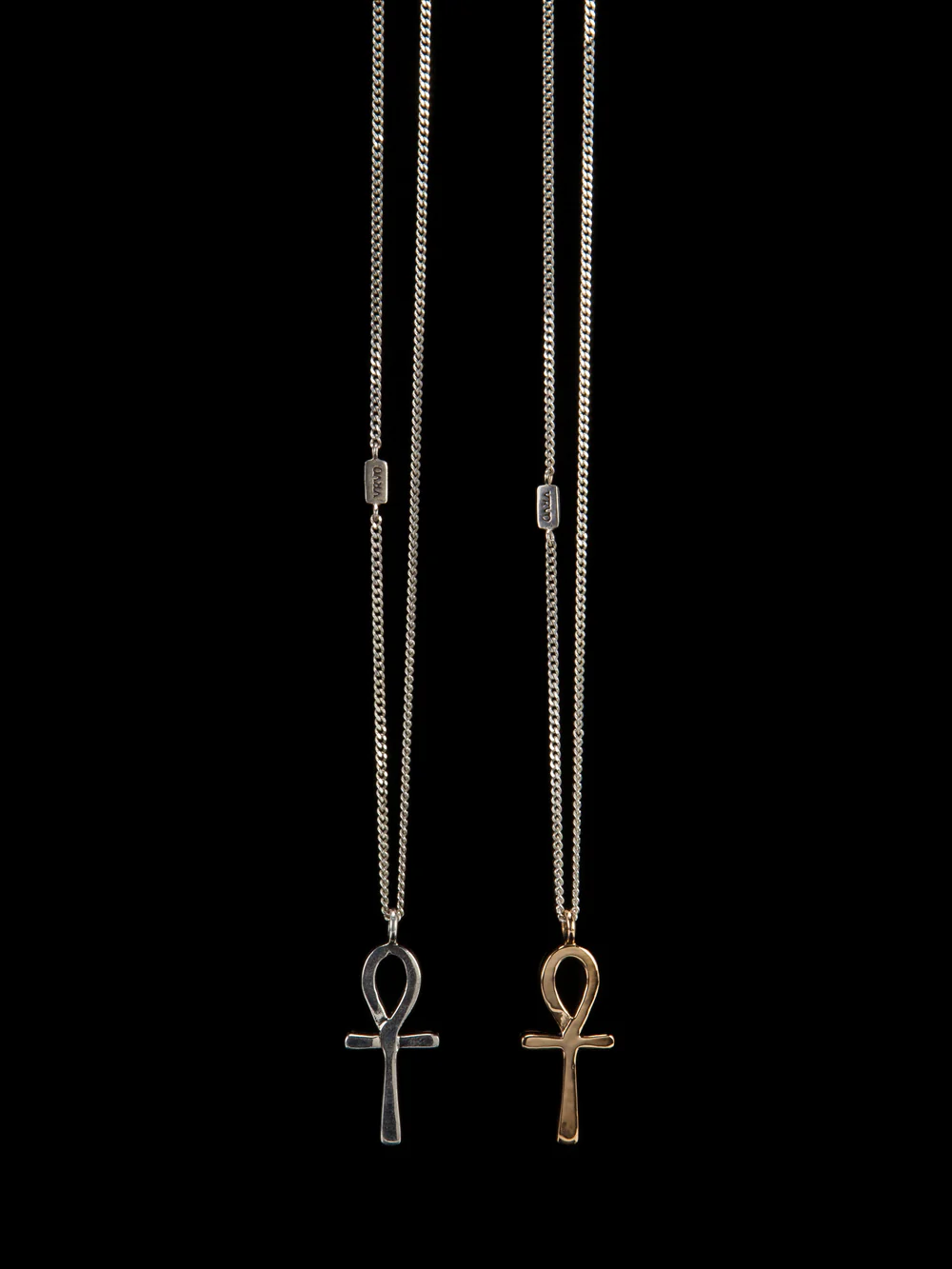 Ankh mini on leather/ 925 chain