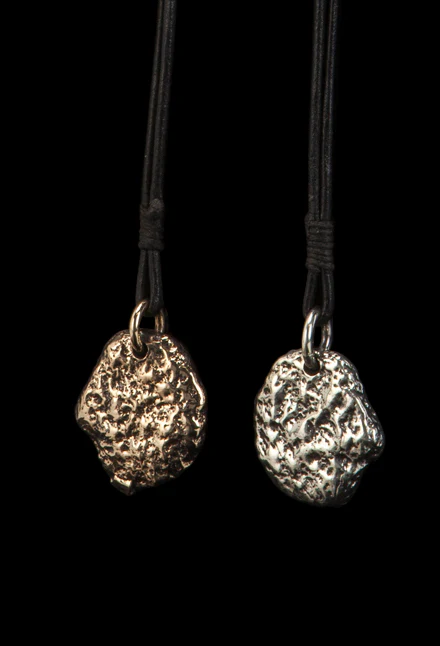 Flat pebble pendant
