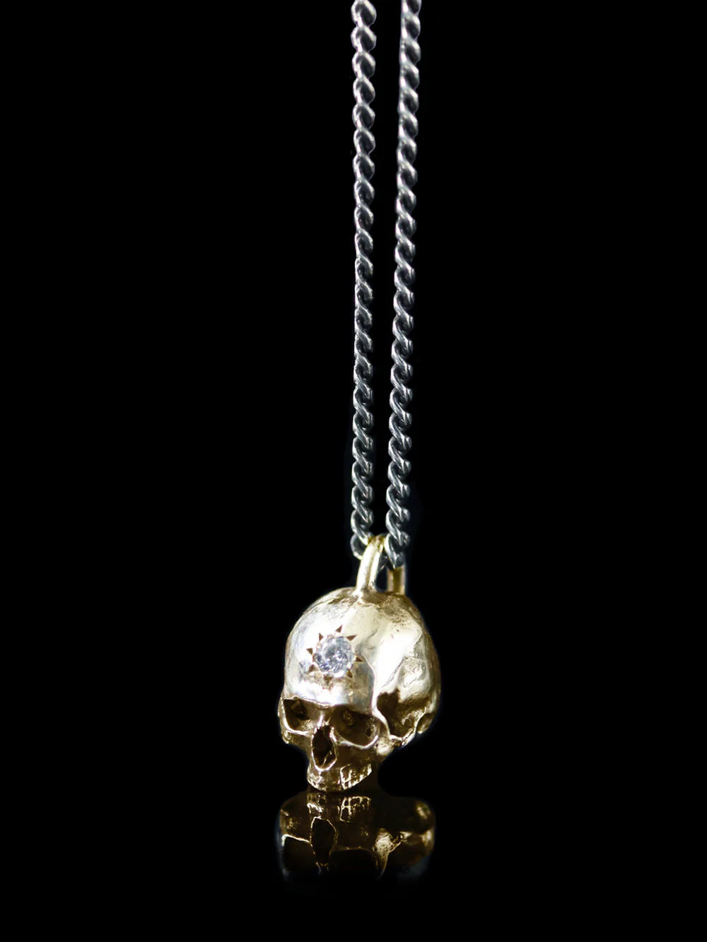Skull Pendant with Diamond - Image 3
